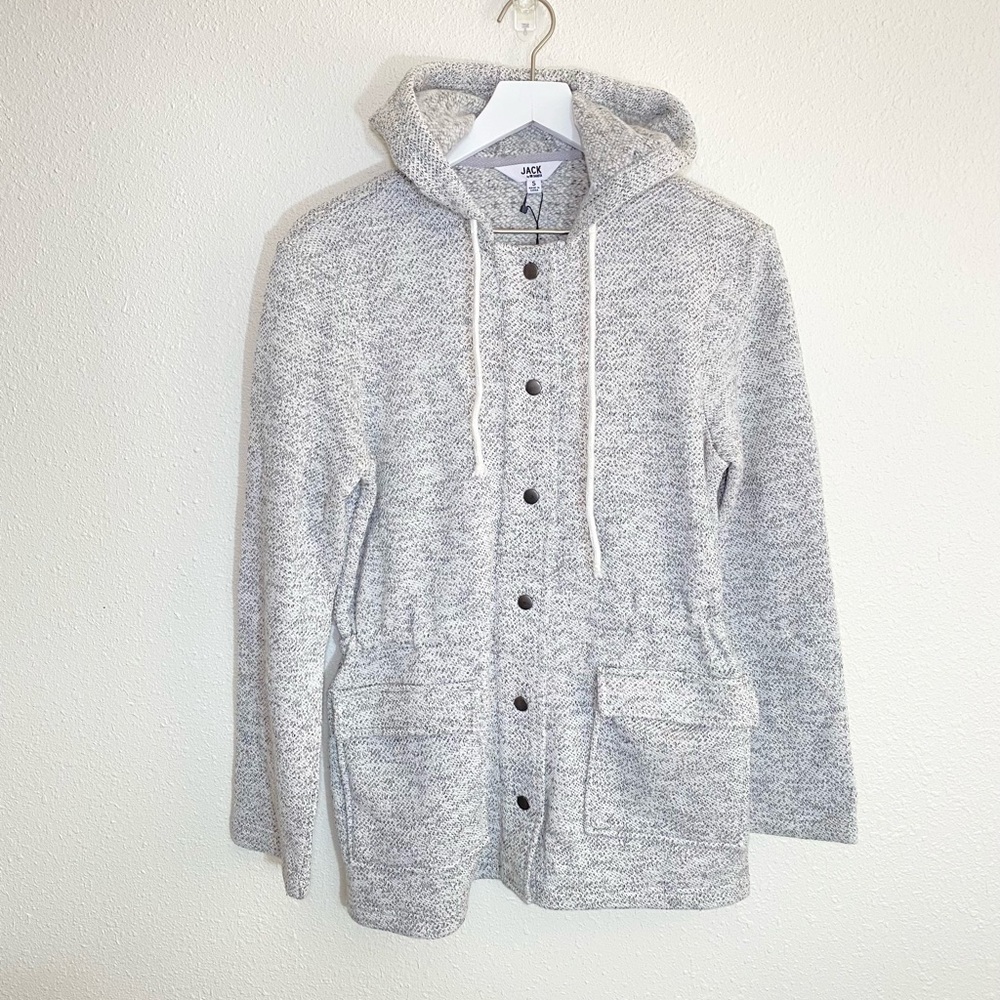 Jack by BB Dakota Gray Speckled Button Up Jacket